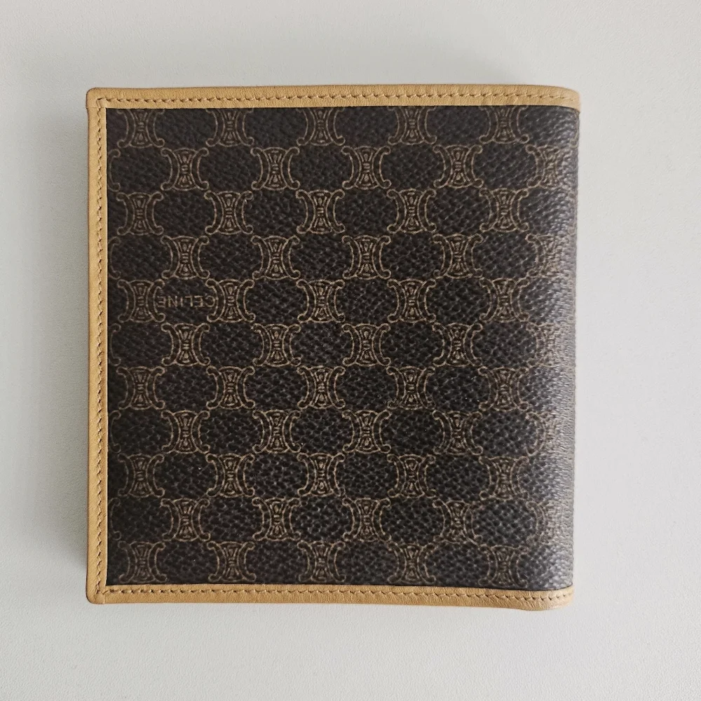 Celine Brown Macadam Mens Bifold Wallet